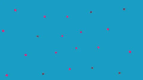Abstract blue background with small floating pink squares イラスト素材