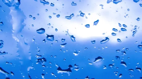 Abstract blue background with small rain drops Video stock 45426330