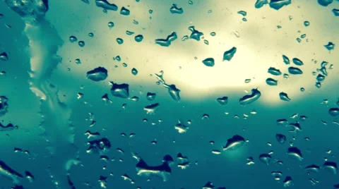 Abstract blue background with small rain drops Stock Footage 45429434