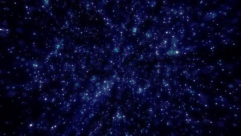 Abstract blue background of small round particles bokeh of beautiful festiv.. Stock Illustration