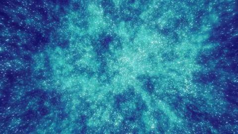Abstract blue background of small round bokeh particles, beautiful holiday .. Stock Illustration
