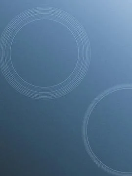 Abstract blue background with smooth circular ripple rings, minimalist text.. Stock Illustration