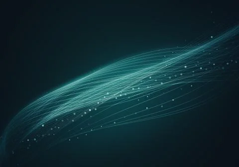 Abstract blue background with smooth flow Stock Illustration