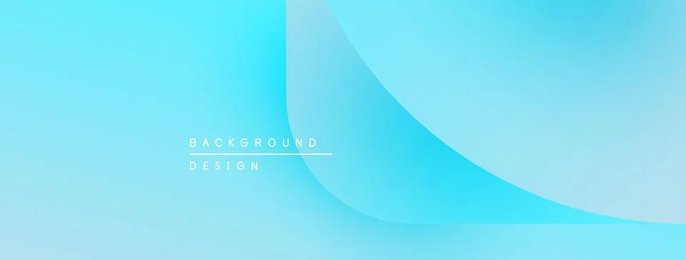 Abstract blue background. Smooth gradients create flowing shapes, modern design Stock Illustration