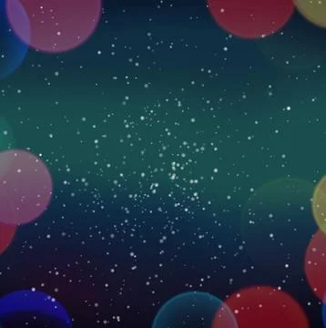 Abstract blue background with snowfall and soft light bokeh wallpaper background Stock Illustration