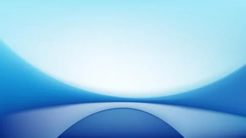 Abstract blue background with soft curves and a bright white center gradien.. Stockillustratie