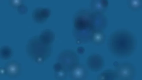 Abstract Blue Background with Soft Glowing Bokeh and Circles Stock Illustration