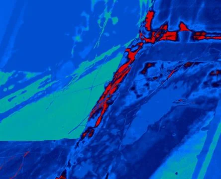 Abstract blue background with a spectacular pattern and a red insert Illustrazione stock