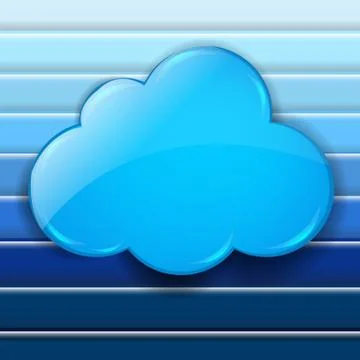 Abstract blue background with speech bubble cloud Stock Illustration