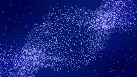 Abstract blue background with spiral structure made of white particles Stock Footage 270896063