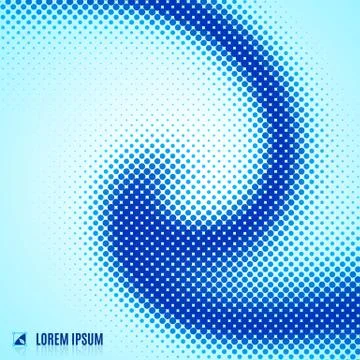 Abstract blue background with spiral vortex Illustrazione stock