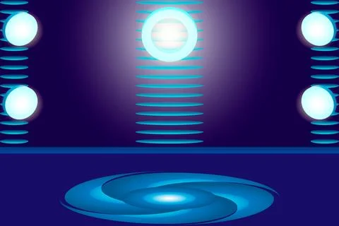 Abstract blue background with spotlights. Background for the presentation o.. Stock Illustration