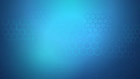 Abstract Blue Background With Subtle Geometric Hexagon Pattern. Stock Footage 341775476