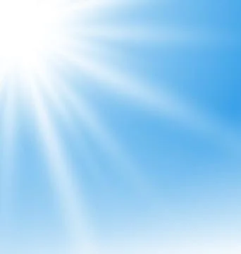 Abstract Blue Background with Sun Rays Illustrazione stock
