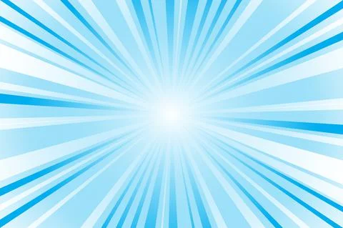Abstract blue background with sun rays. Summer vector illustration Stockillustratie