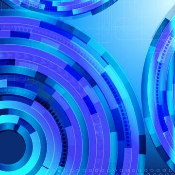 Abstract blue background with techno elements. 스톡 일러스트