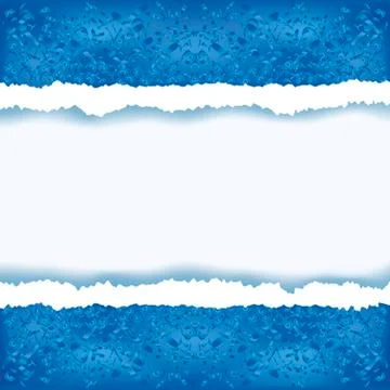 Abstract blue background with torn paper Stock Illustration