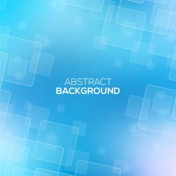 Abstract Blue background with transparent squares. Stock Illustration