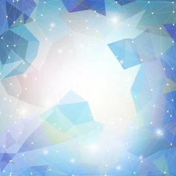 Abstract blue background, triangle design vector illustration Stock Illustration