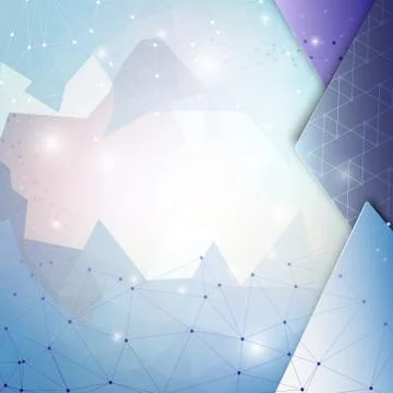 Abstract blue background, triangle design vector illustration Stock Illustration