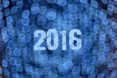 Abstract blue background for upcoming 2016 Stock Illustration