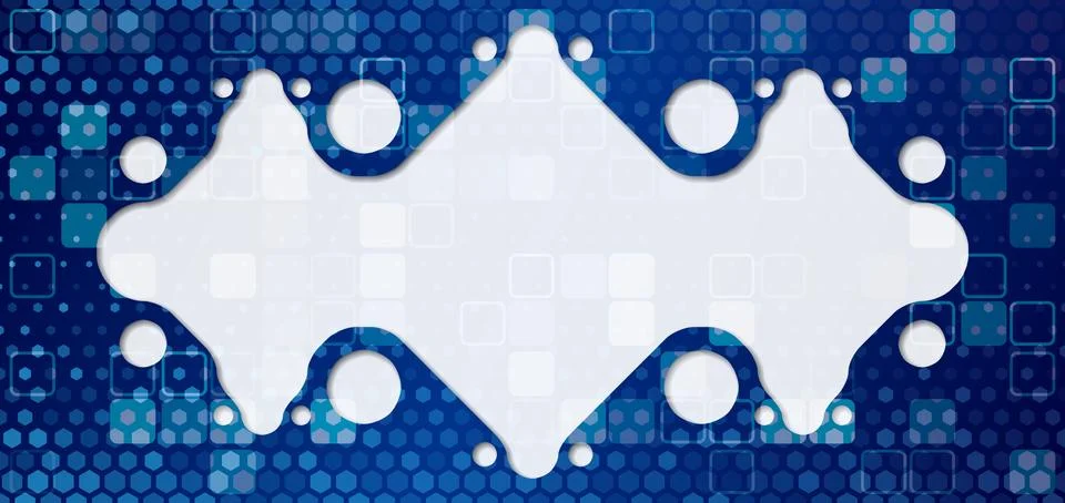 Abstract blue background with various technology elements. Hi-tech communicat Stock Illustration