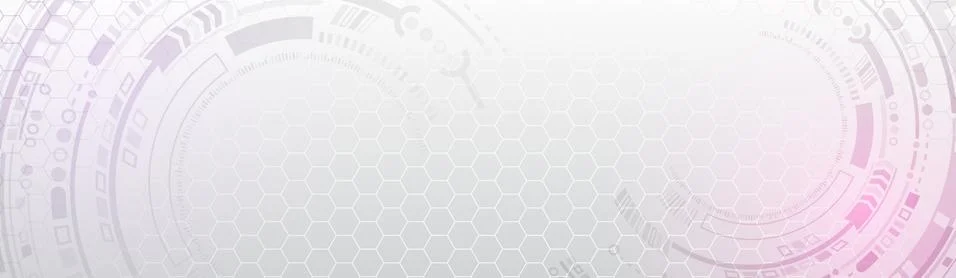 Abstract blue background with various technology elements. Wide Hi-tech commu Stock Illustration