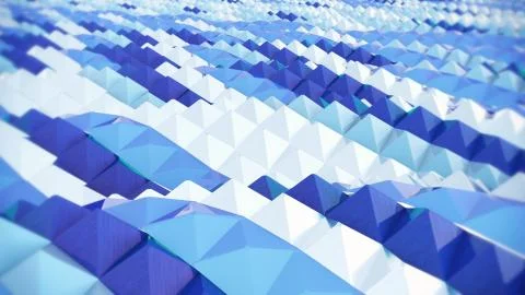 Abstract blue background, wave, computer generated picture. 3D rendering Stock Illustration