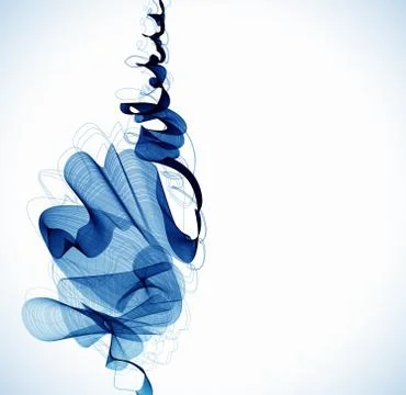 Abstract blue background with wave Stock Illustration