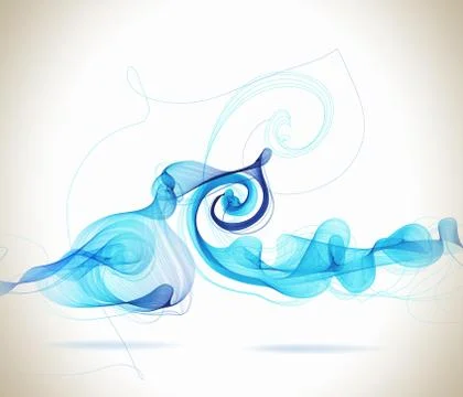 Abstract blue background with wave Stock Illustration