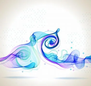 Abstract blue background with wave Stock Illustration