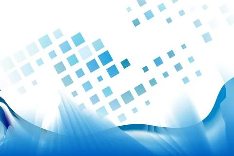 Abstract blue background with waves features a futuristic digital pixel pattern イラスト素材