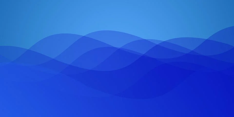 Abstract blue background with waves. Panoramic background Stock Illustration