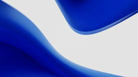 Abstract blue background with waving geometry. 3d illustration Stock Illustration