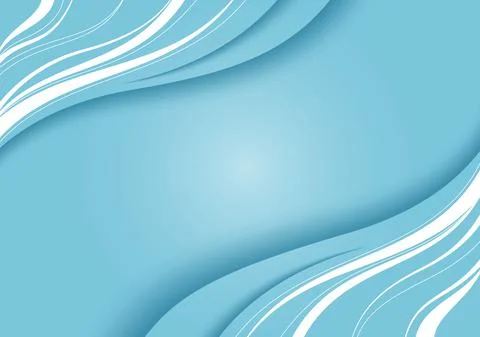 Abstract blue background with wavy lines Stock Illustration