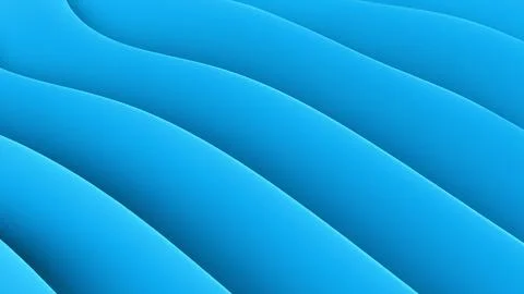 Abstract blue background with wavy lines and shadows. 3d rendering Stock Illustration