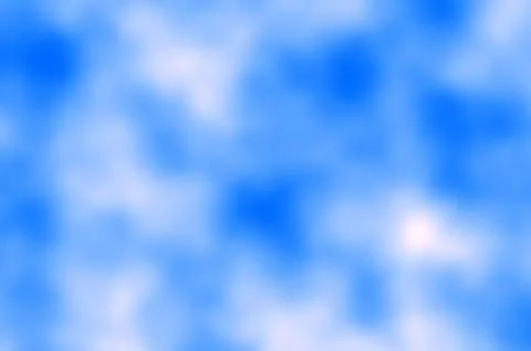 Abstract Blue Background with White Blurred Clouds, Soft Dreamy Sky Effect Ilustración de archivo
