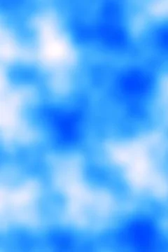 Abstract Blue Background with White Blurred Clouds, Soft Dreamy Sky Effect Ilustración de archivo