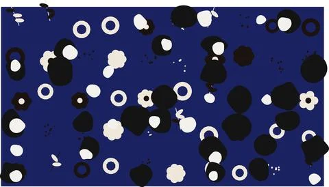 Abstract blue background with white circular patterns Stock Illustration