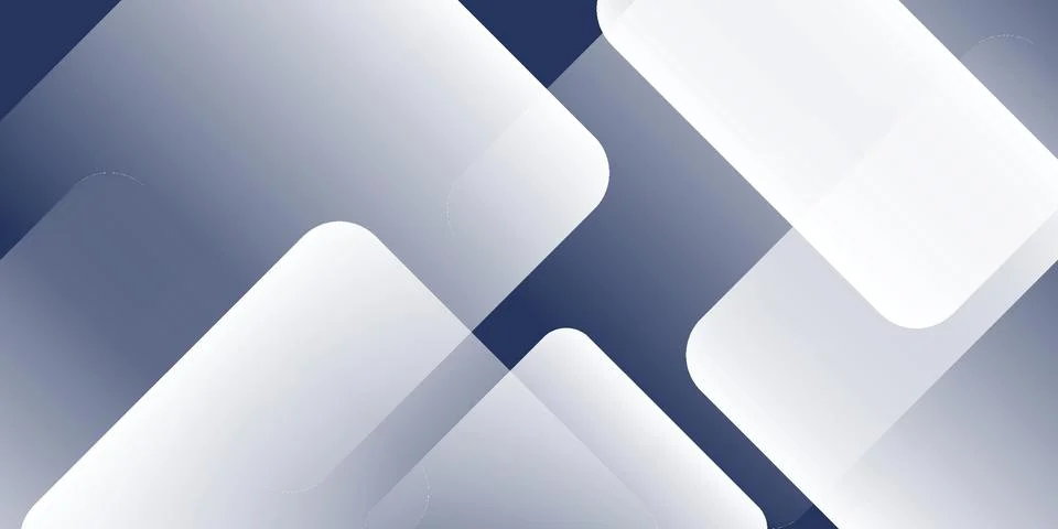 Abstract blue background with white geometric shapes and smooth gradient for Stock Illustration