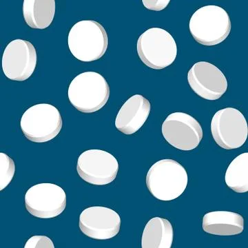 Abstract blue background with white pill Stock Illustration