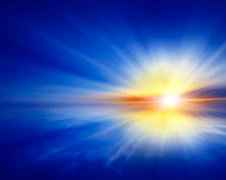 Abstract blue background,sunset Stock Illustration