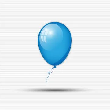 Abstract blue balloon Stock Illustration