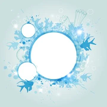 Abstract blue banner Stock Illustration