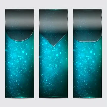 Abstract blue banners. 스톡 일러스트