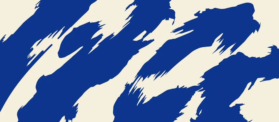Abstract blue beige brushstroke pattern background. Modern artistic texture Stock Illustration