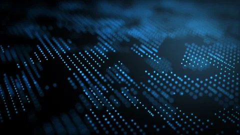 Abstract blue big data digital code. Futuristic information technology concep Vídeos de archivo 105043544