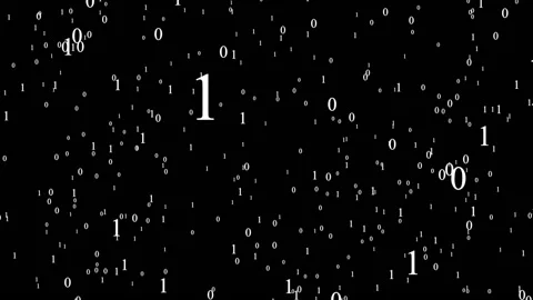 Abstract blue binary code background. Futuristic cyberspace. Concept of mining Video stock 148411932