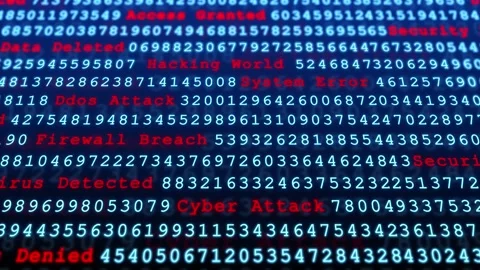 Abstract blue binary code background. Futuristic cyberspace Loop Animation. Stock Footage 151435742