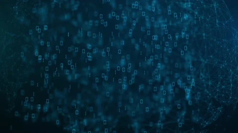 Abstract blue binary code background. Futuristic big data cyberspace 스톡 동영상 222826210